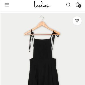 Lulus What a Wonderful Day Black Overall Jumpsuit